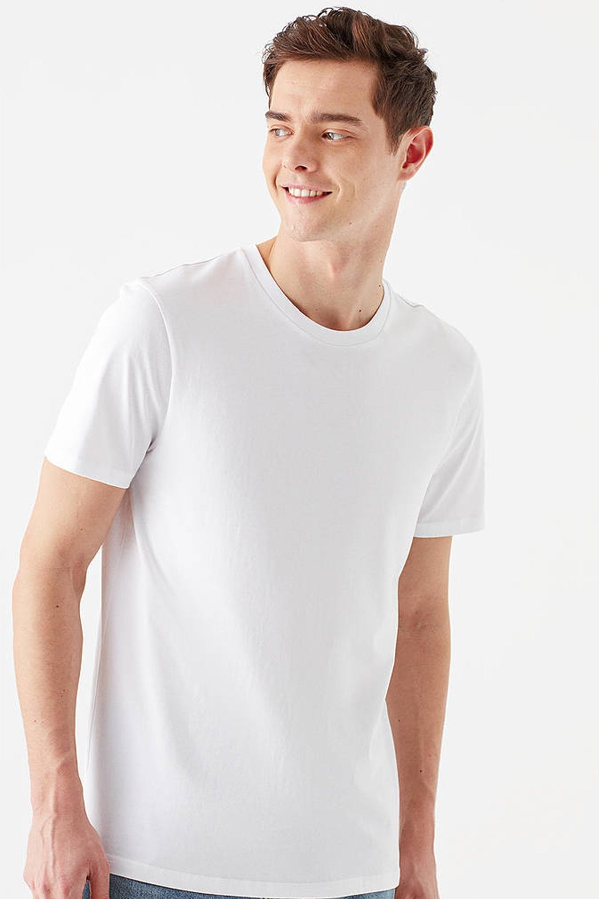 Mavi TİŞÖRT Beyaz Beyaz Erkek T-Shirt