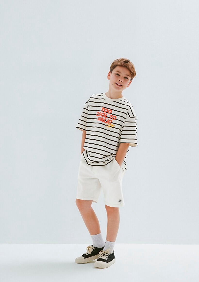 Mavi TOBIAS Off White Denim Kırık Beyaz Erkek Çocuk Şort