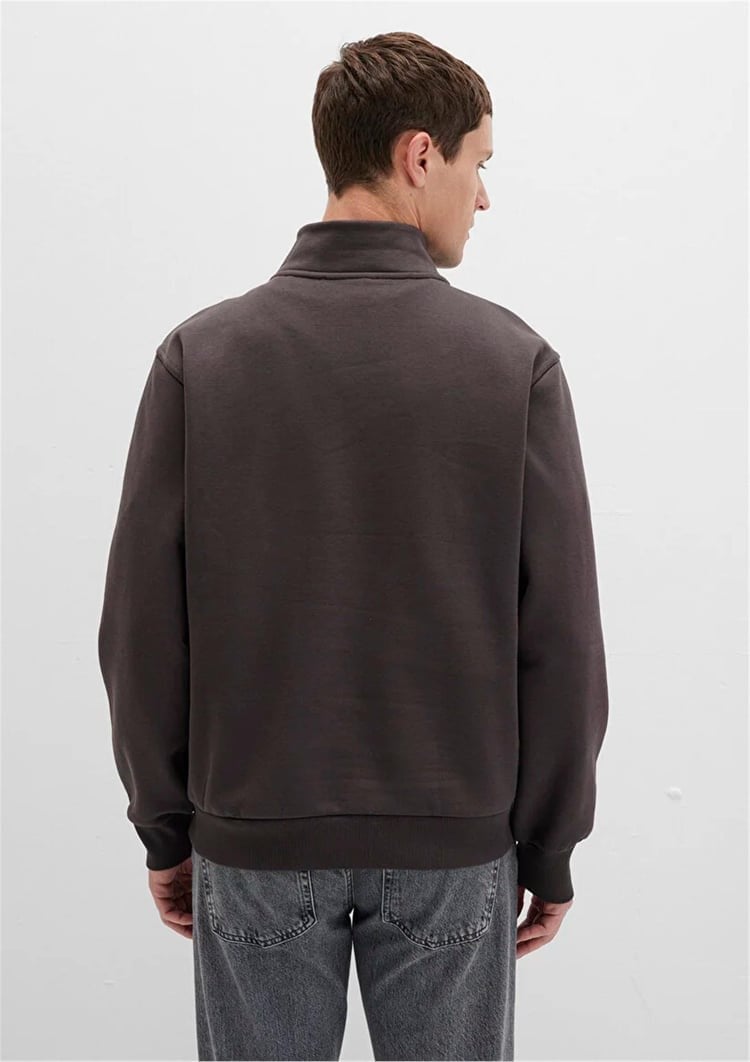 Mavi YARIM FERMUARLI SWEATSHIRT After Dark Kahverengi Erkek Sweatshirt M0S10278-70219