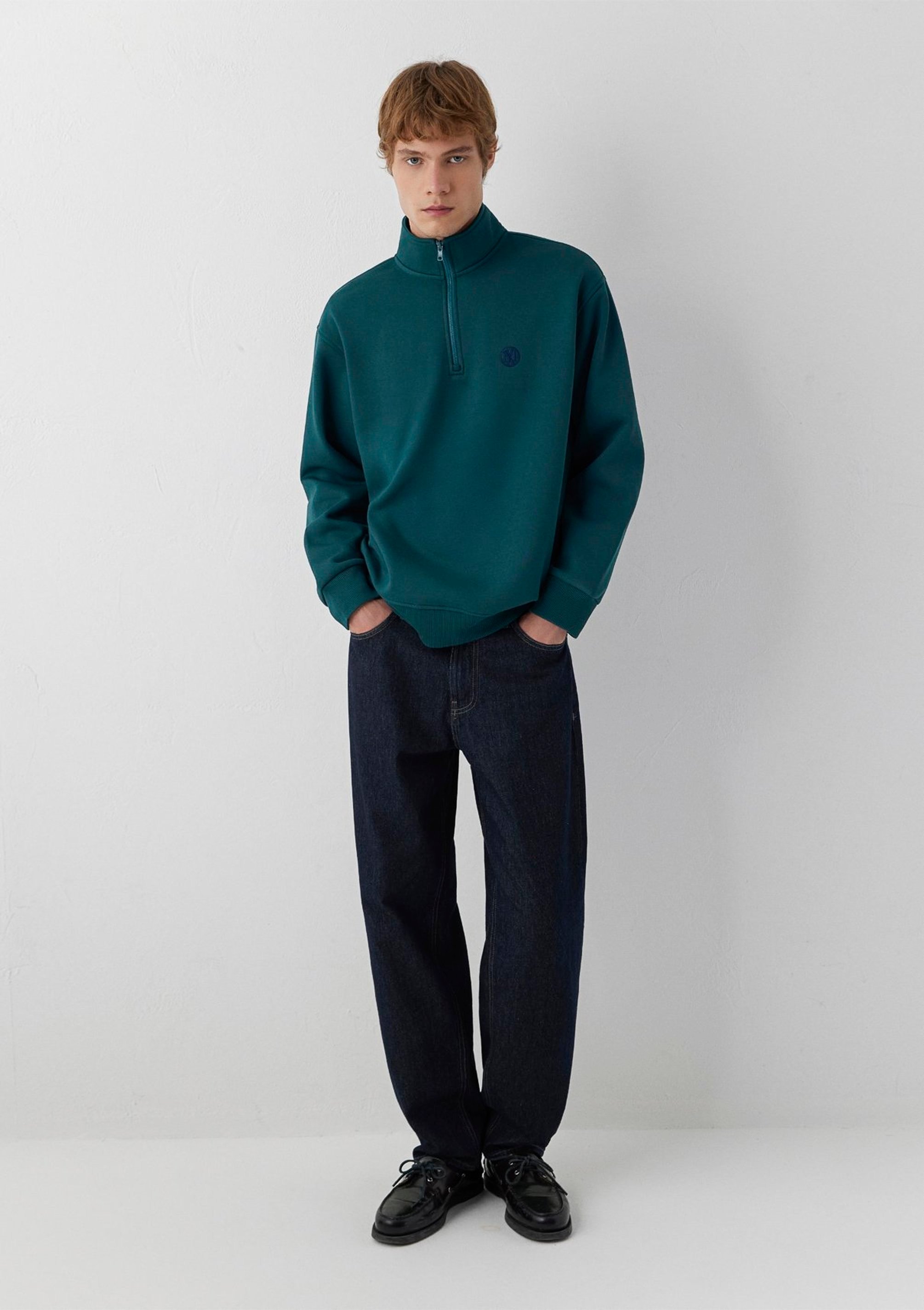 Mavi YARIM FERMUARLI SWEATSHIRT Dark Sea Yeşil Erkek Sweatshirt M0S20105-90366