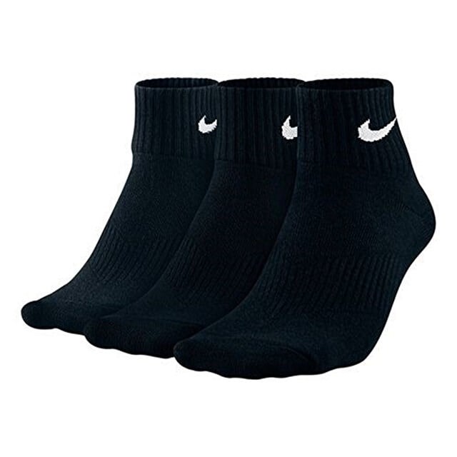 Nike 3PPK LIGHTWEIGHT QUARTER (S,M, Siyah Erkek Çorap