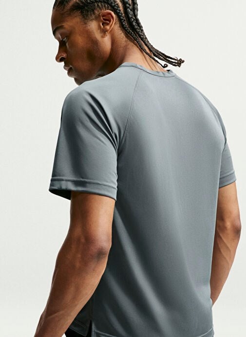 Nike M NK DF FLEX SS TOP Gri Erkek T-Shirt