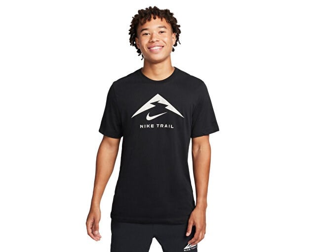 Nike M NK DF TEE TRAIL LOGO Siyah Erkek T-Shirt