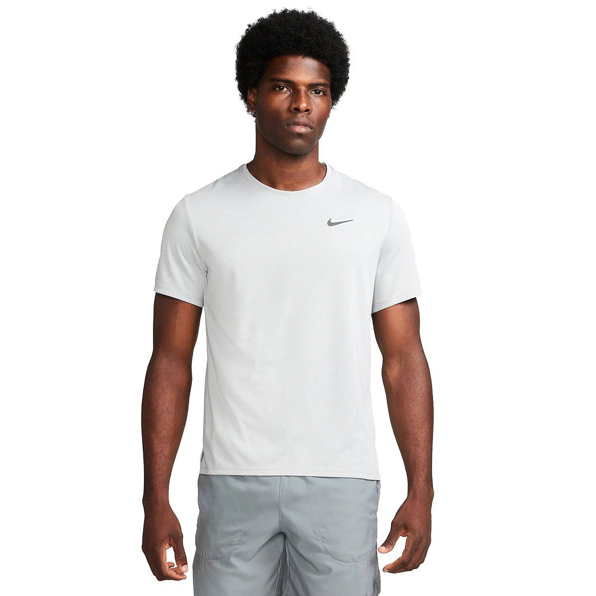 Nike M NK DF UV MILER SS Gri Erkek T-Shirt