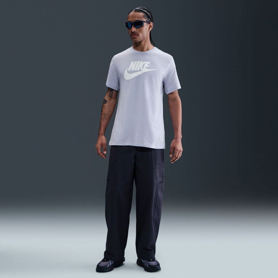 Nike M NSW TEE ICON FUTURA Lila Erkek T-Shirt