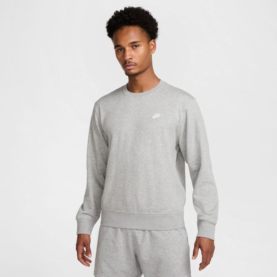 Nike Nike Club French Terry Crew Gri Erkek Sweatshirt