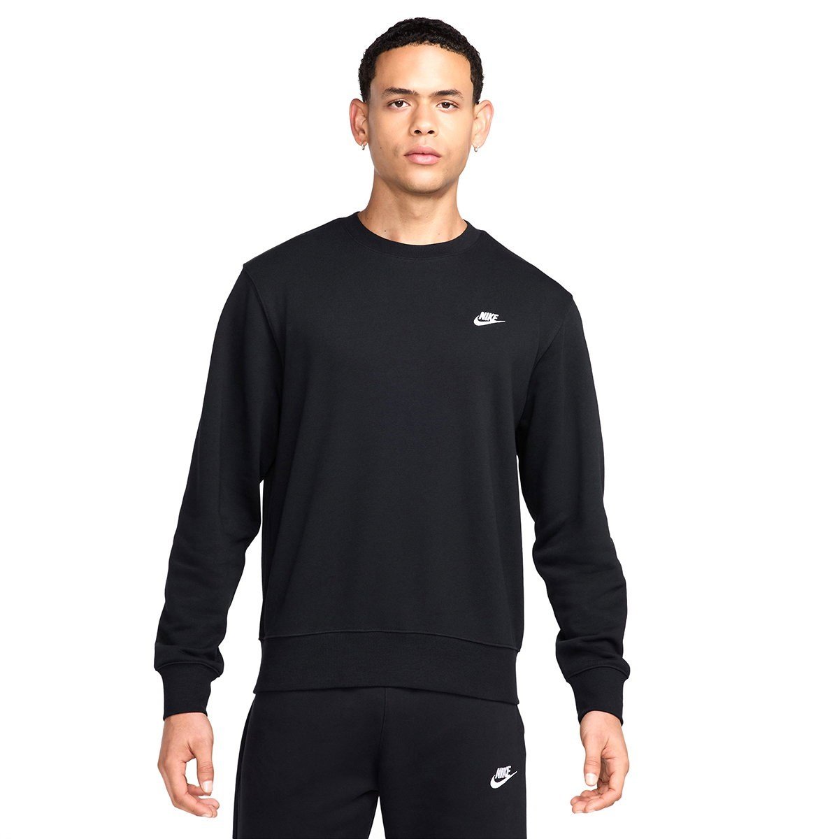 Nike Nike Club French Terry Crew Siyah Erkek Sweatshirt