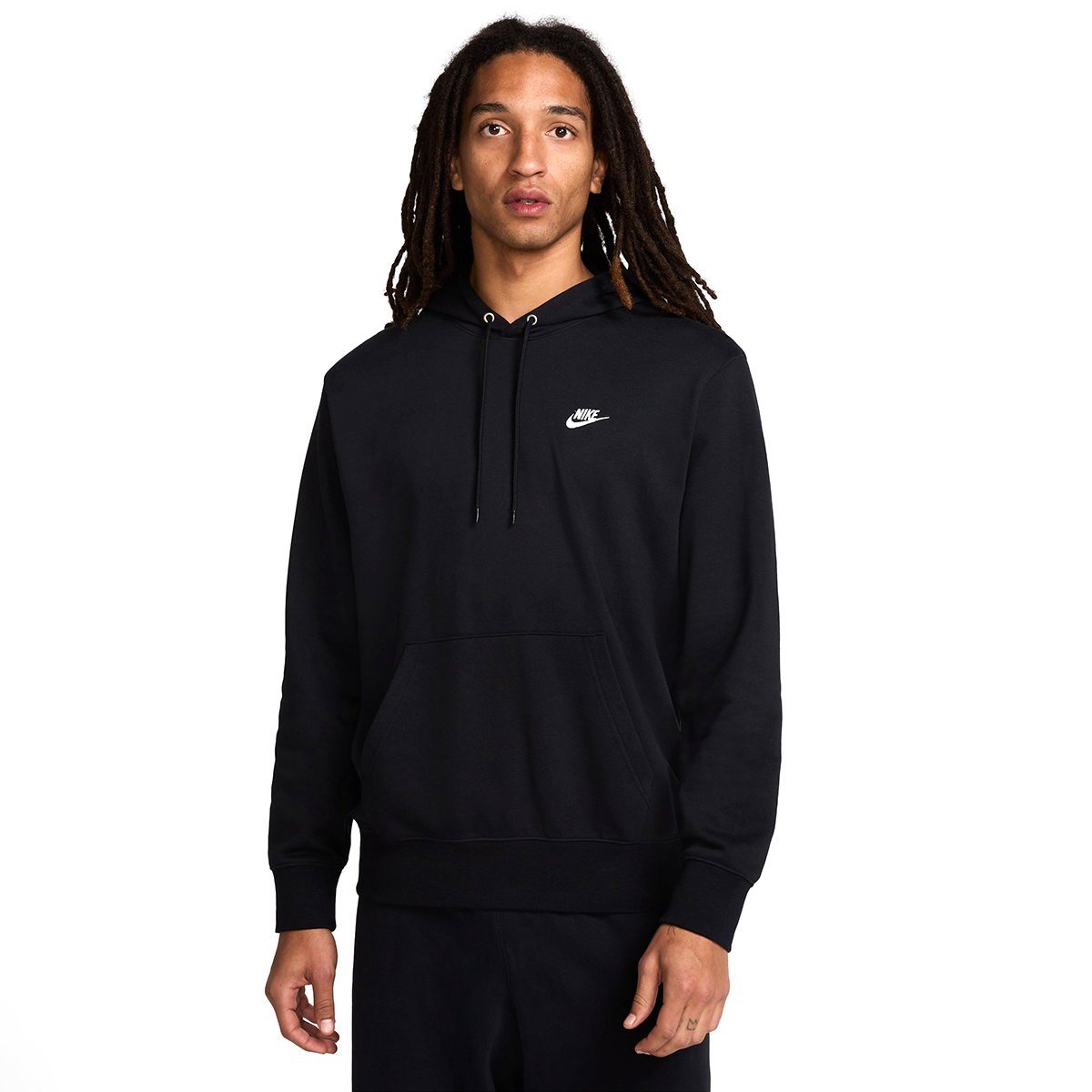 Nike Nike Club French Terry Pullover Hoodie Siyah Erkek Sweatshirt