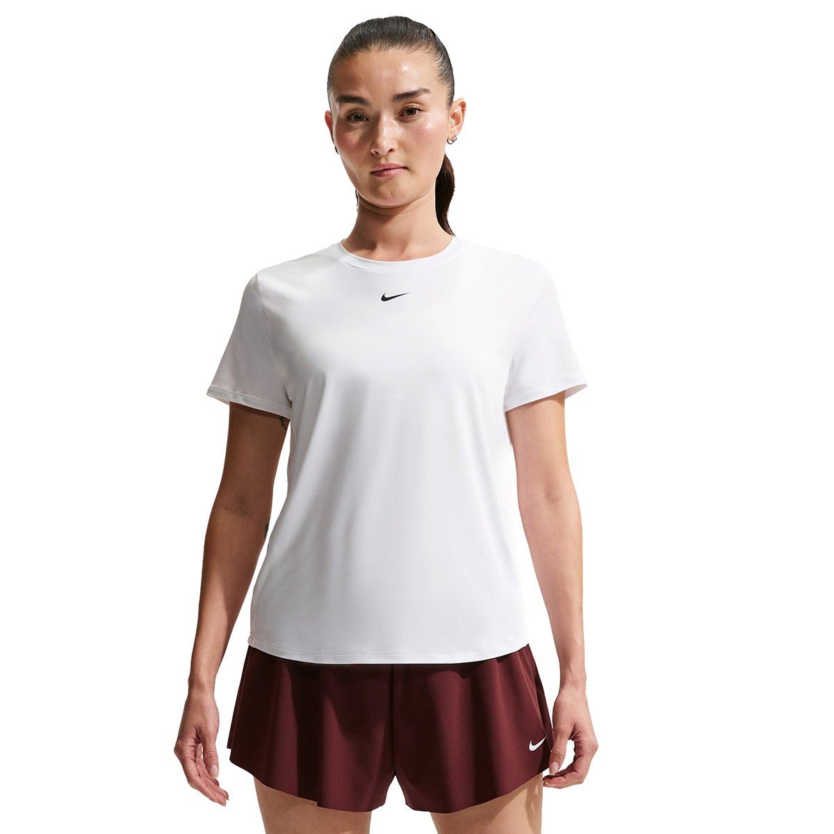 Nike W NK ONE CLASSIC DF SS TOP Beyaz Kadın T-Shirt