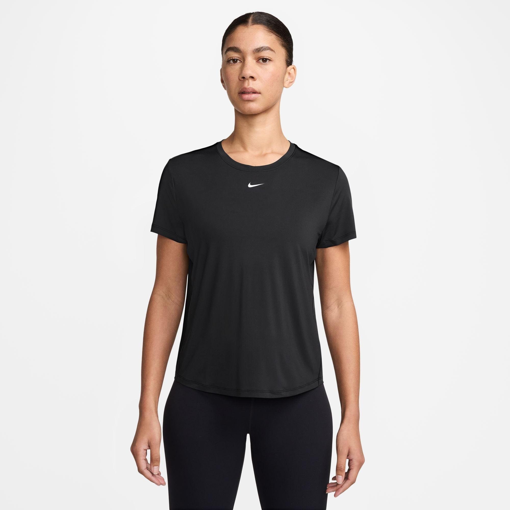 Nike W NK ONE CLASSIC DF SS TOP WT Siyah Kadın T-Shirt