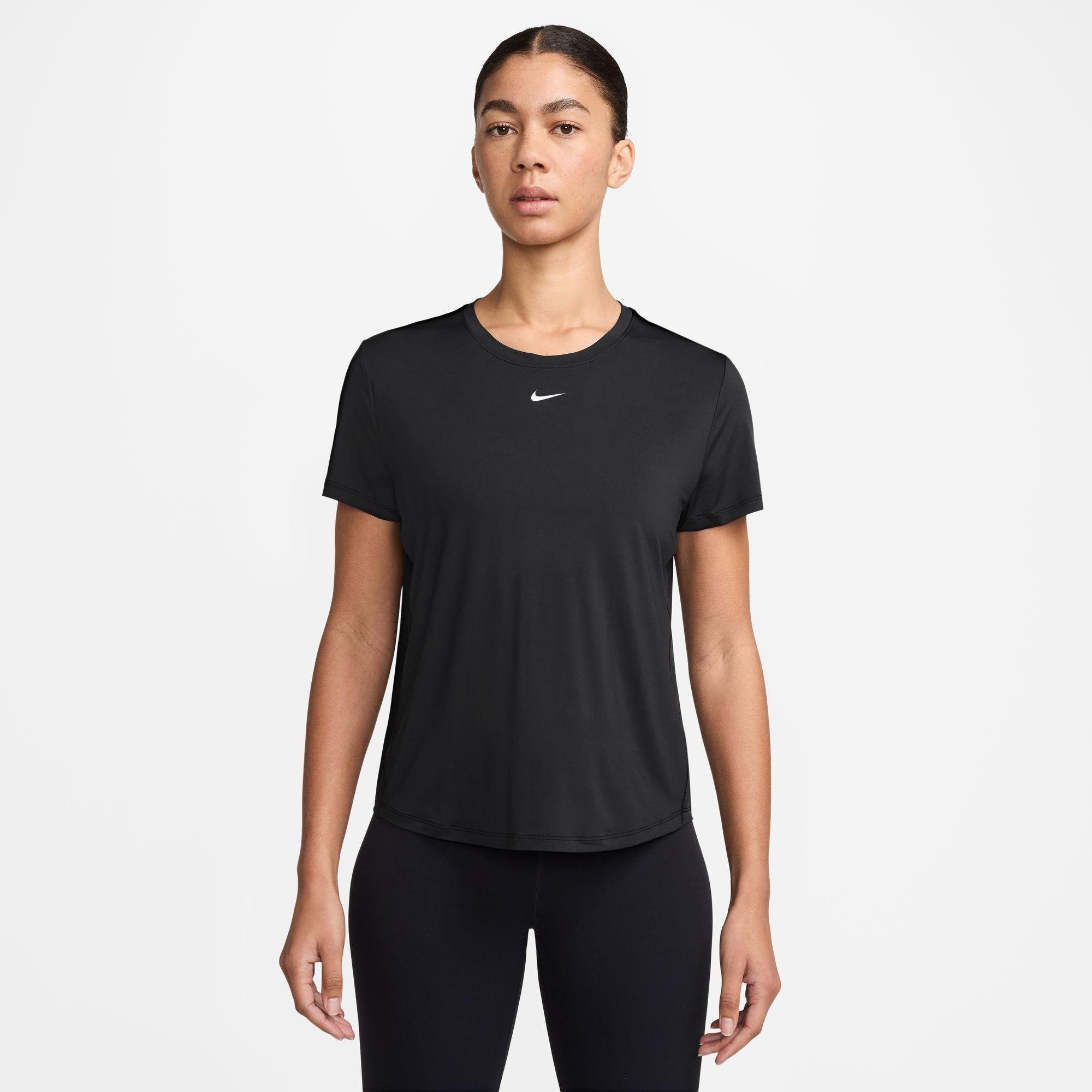 Nike W NK ONE CLASSIC DF SS TOP WT Siyah Kadın T-Shirt IB9408-010