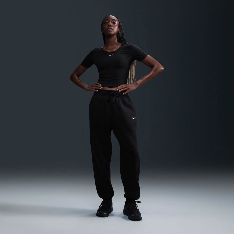 Nike W NSW PHNX FLC HR OS PANT 2 Siyah Kadın Eşofman Alt
