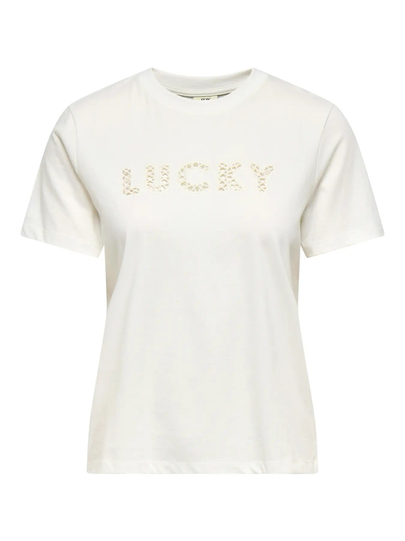 Only JDYSELMA S/S OPEN EMB TOP JRS NOOS Beyaz Kadın T-Shirt