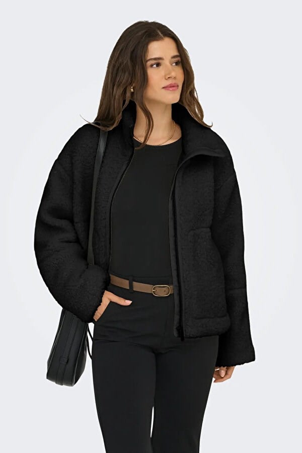 Only ONLASPEN TEDDY JACKET OTW Siyah Kadın Ceket