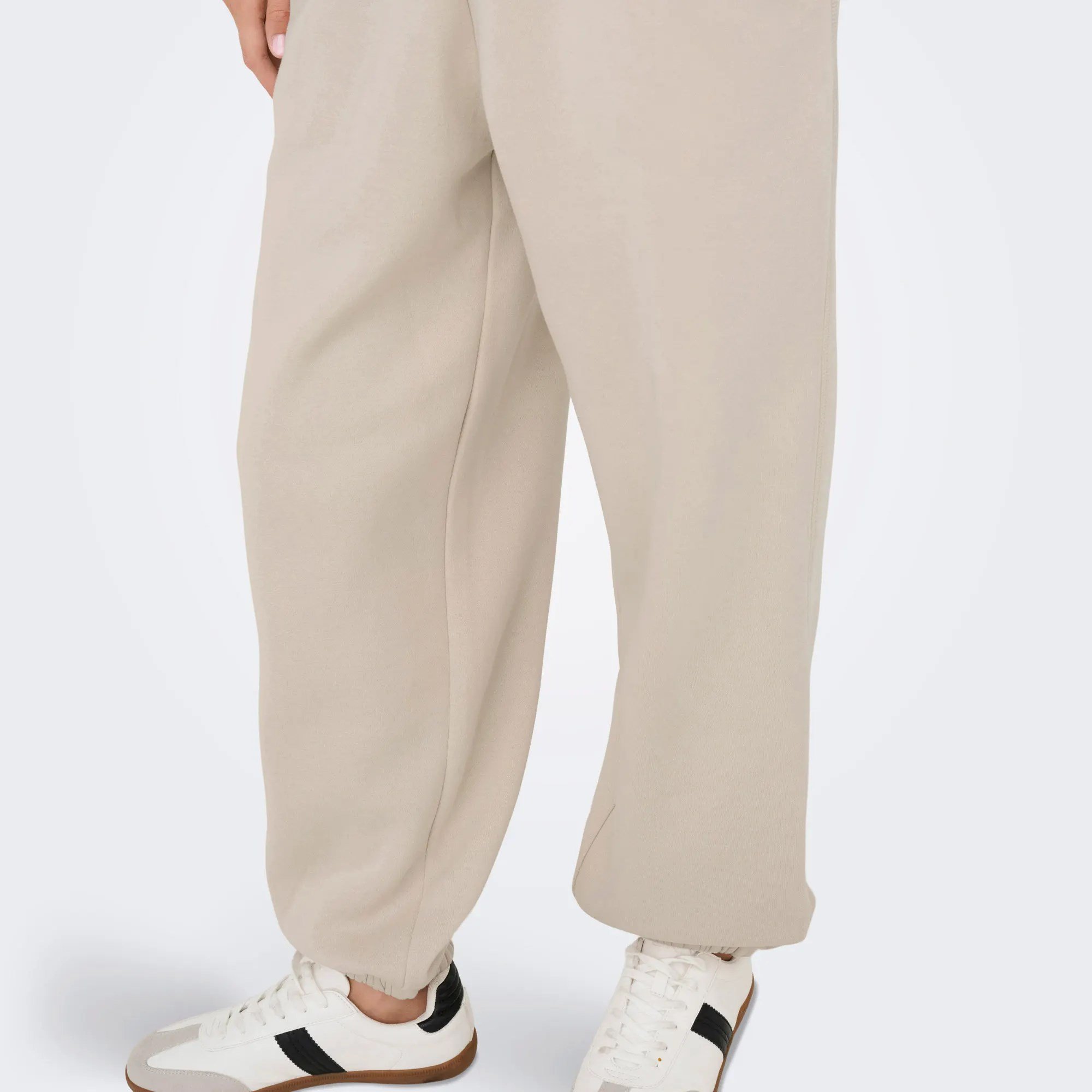 Only ONLBEST CUFF PANT SWT NOOS Bej Kadın Pantolon