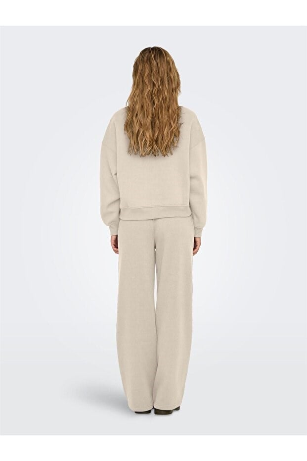 Only ONLBEST L/S CREW NECK SWT NOOS Bej Kadın Sweatshirt