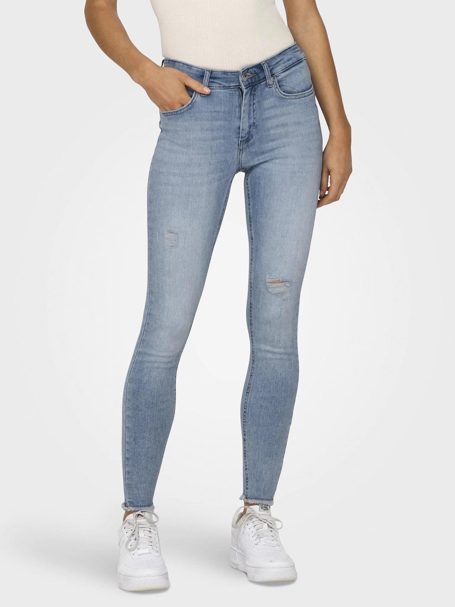 Only ONLBLUSH MID SK AK RW DS DNM REA685 NOOS Denim Kadın Kot Pantolon