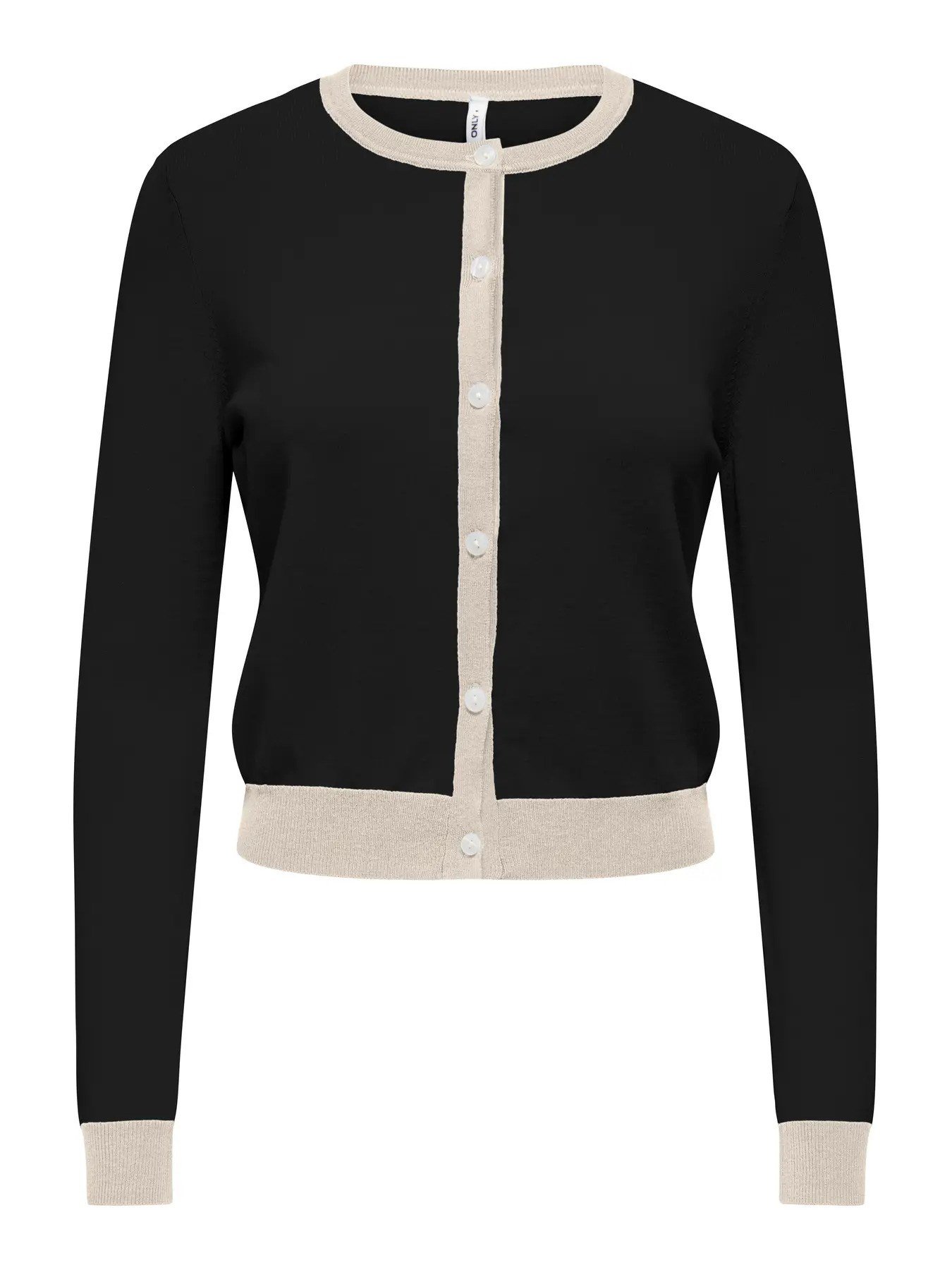 Only ONLCONTA LS O-NECK CARDIGAN CC KNT Siyah Kadın Hırka