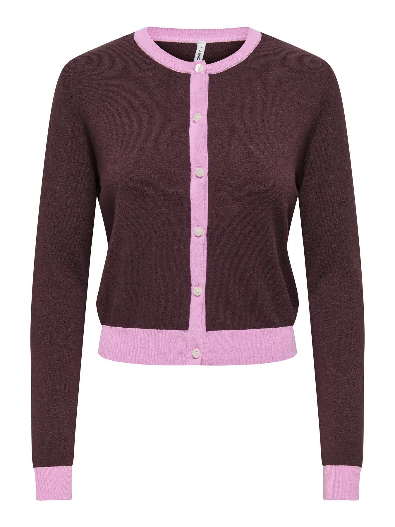 Only ONLCONTA LS O-NECK CARDIGAN CC KNT Mürdüm Kadın Hırka