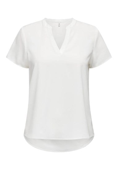 Only ONLELITE LIFE S/S V-NECK TOP NOOS PTM Beyaz Kadın T-Shirt