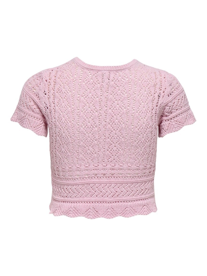Only ONLELKE LIFE SS PEARL CARDIGAN CC KNT Pembe Kadın Hırka