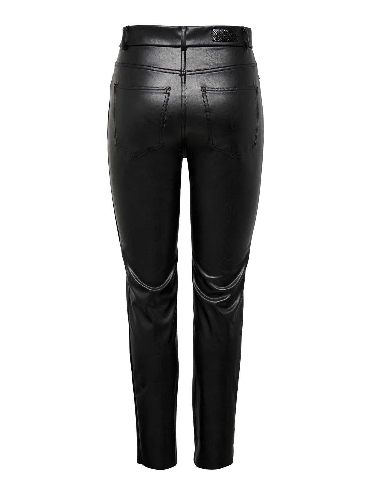 Only ONLEMILY HW ST ANK FAUX LEATHER PNT NOOS Siyah Kadın Pantolon