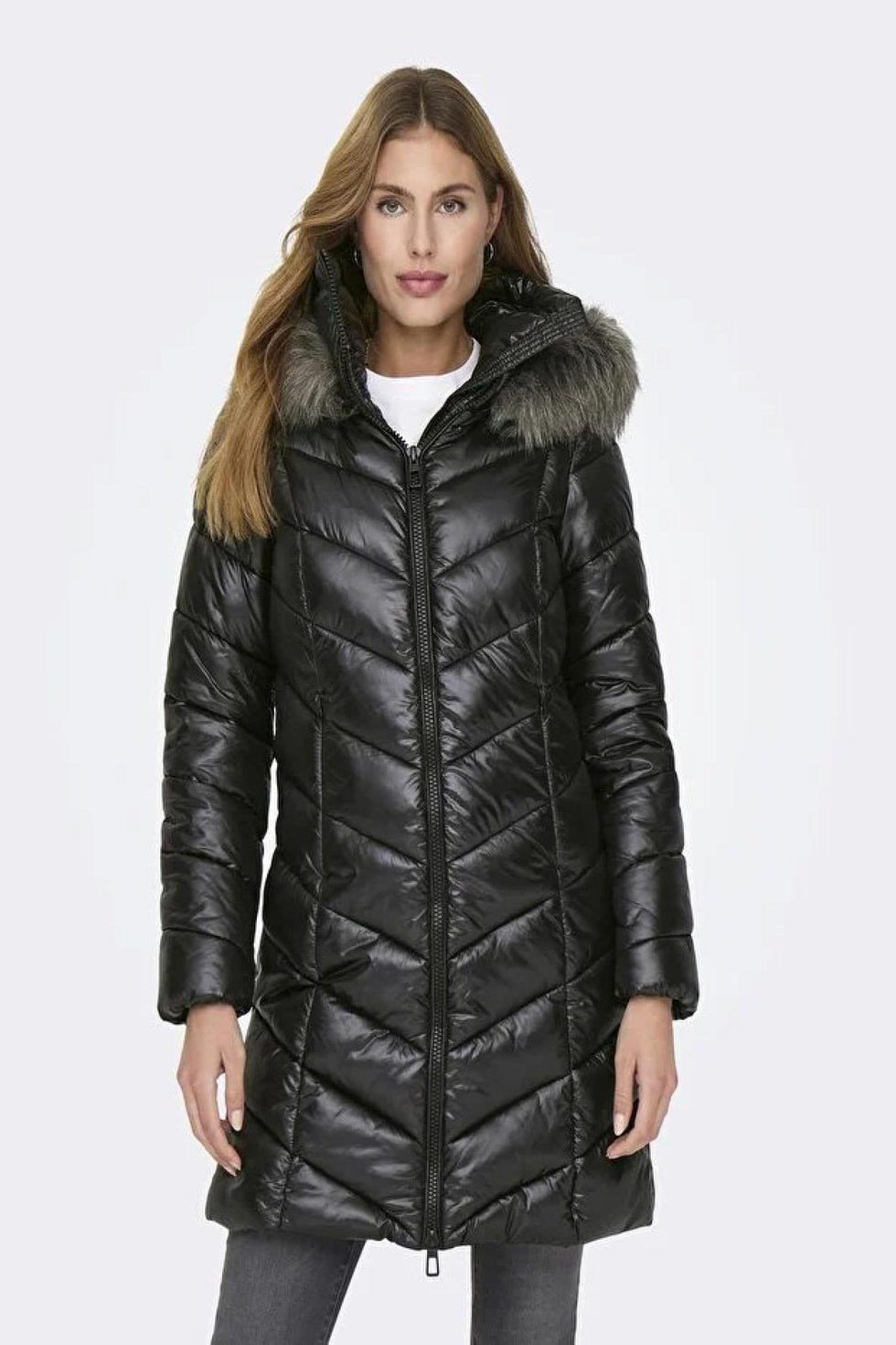 Only ONLFEVER PUFFER COAT LIFE CC OTW Siyah Kadın Mont