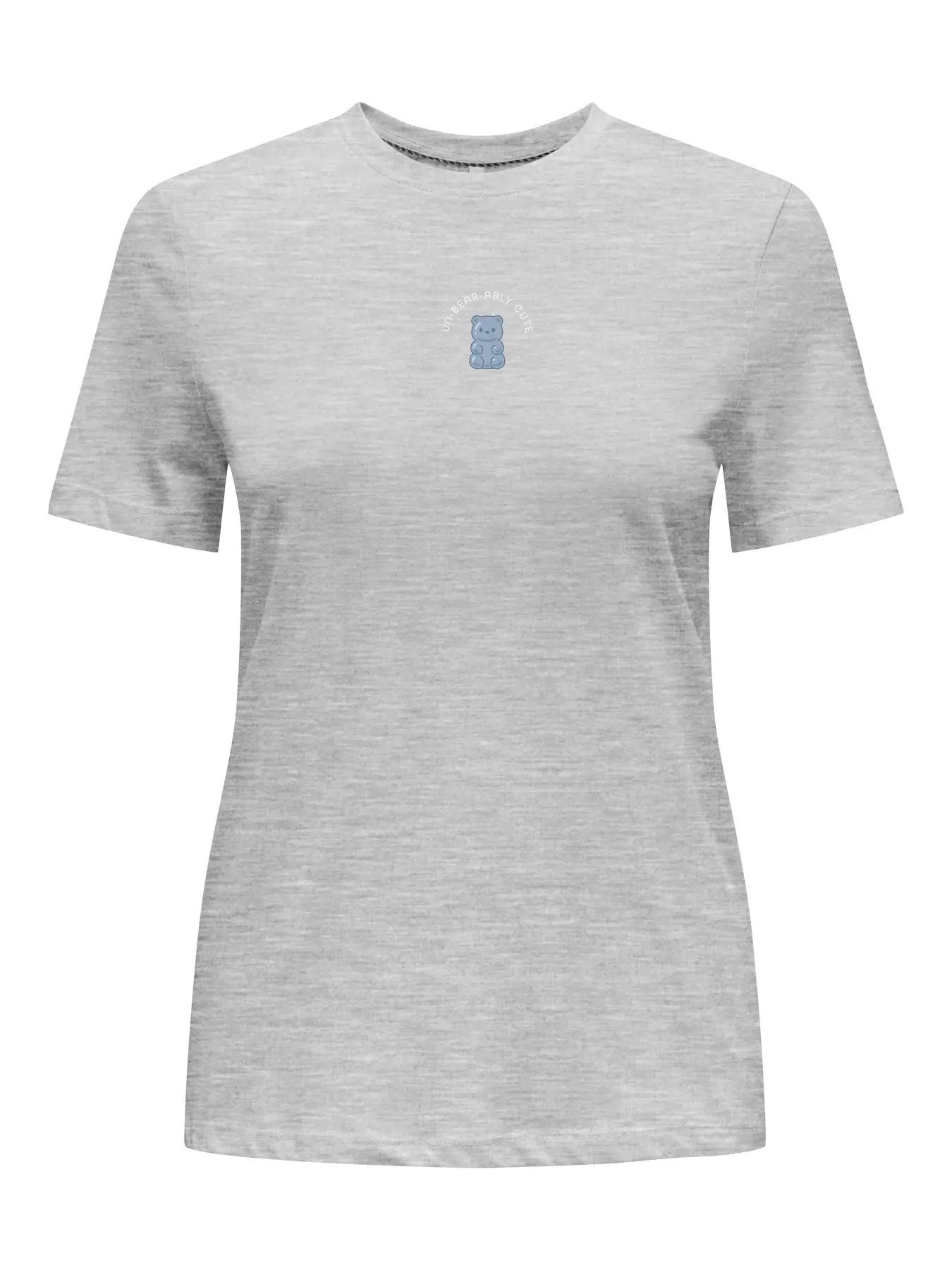 Only ONLFOODIE REG S/S TOP BOX JRS Gri Kadın T-Shirt