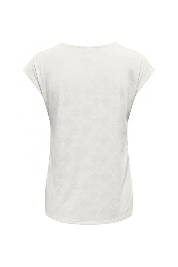 Only ONLFREE LIFE STRUC. S/S MODALTOP JRS Beyaz Kadın T-Shirt 15319446
