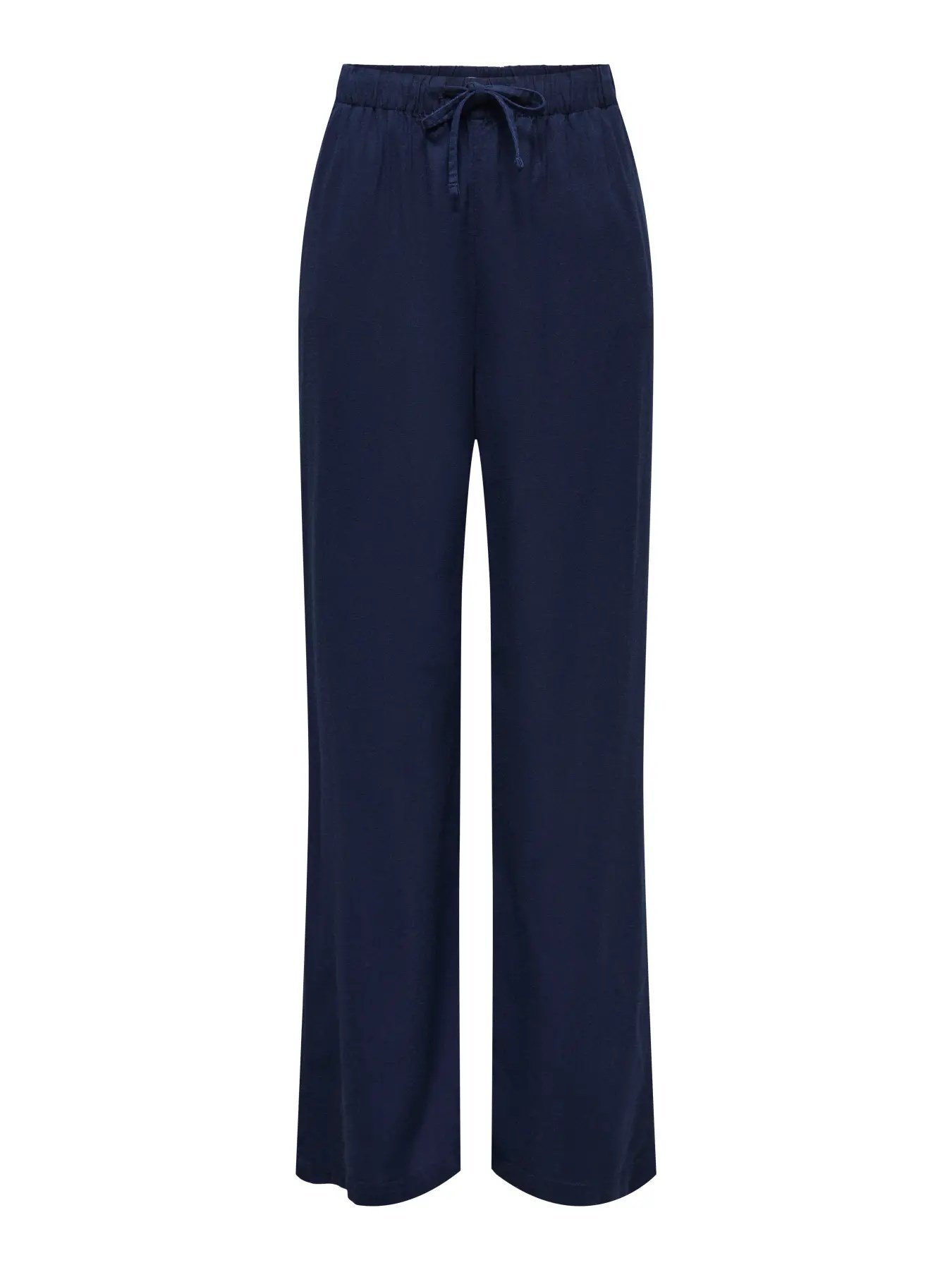Only ONLGOA MW LINEN BL PULL-UP PANT CC PNT Lacivert Kadın Pantolon
