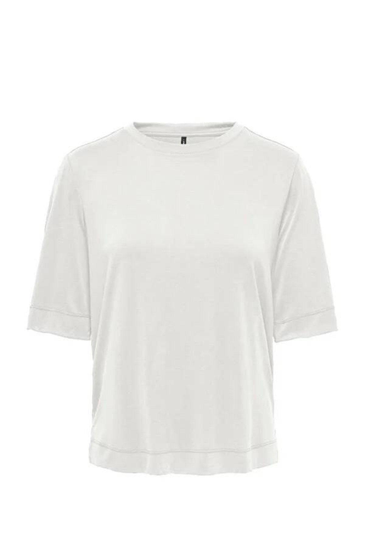 Only ONLHANNAH S/S O-NECK TOP JRS Beyaz Kadın T-Shirt