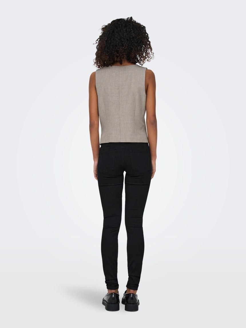 Only ONLLINDA S/L MEL FIT WAISTCOAT TLR NOOS Bej Kadın Yelek
