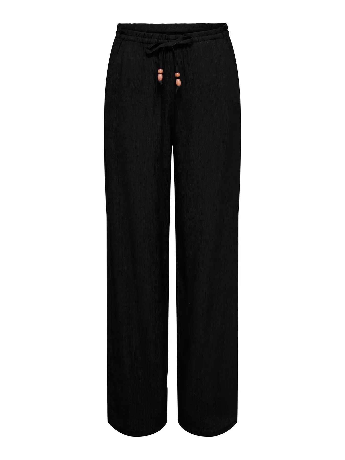 Only ONLNELE MW WIDE STRUCTURE PANT WVN Siyah Kadın Pantolon