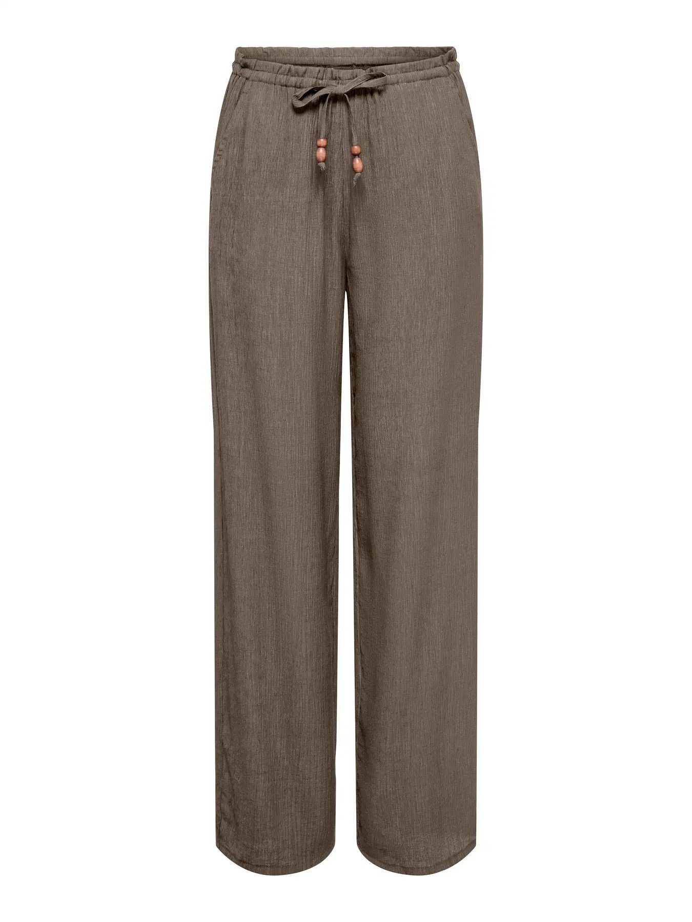 Only ONLNELE MW WIDE STRUCTURE PANT WVN Kahverengi Kadın Pantolon