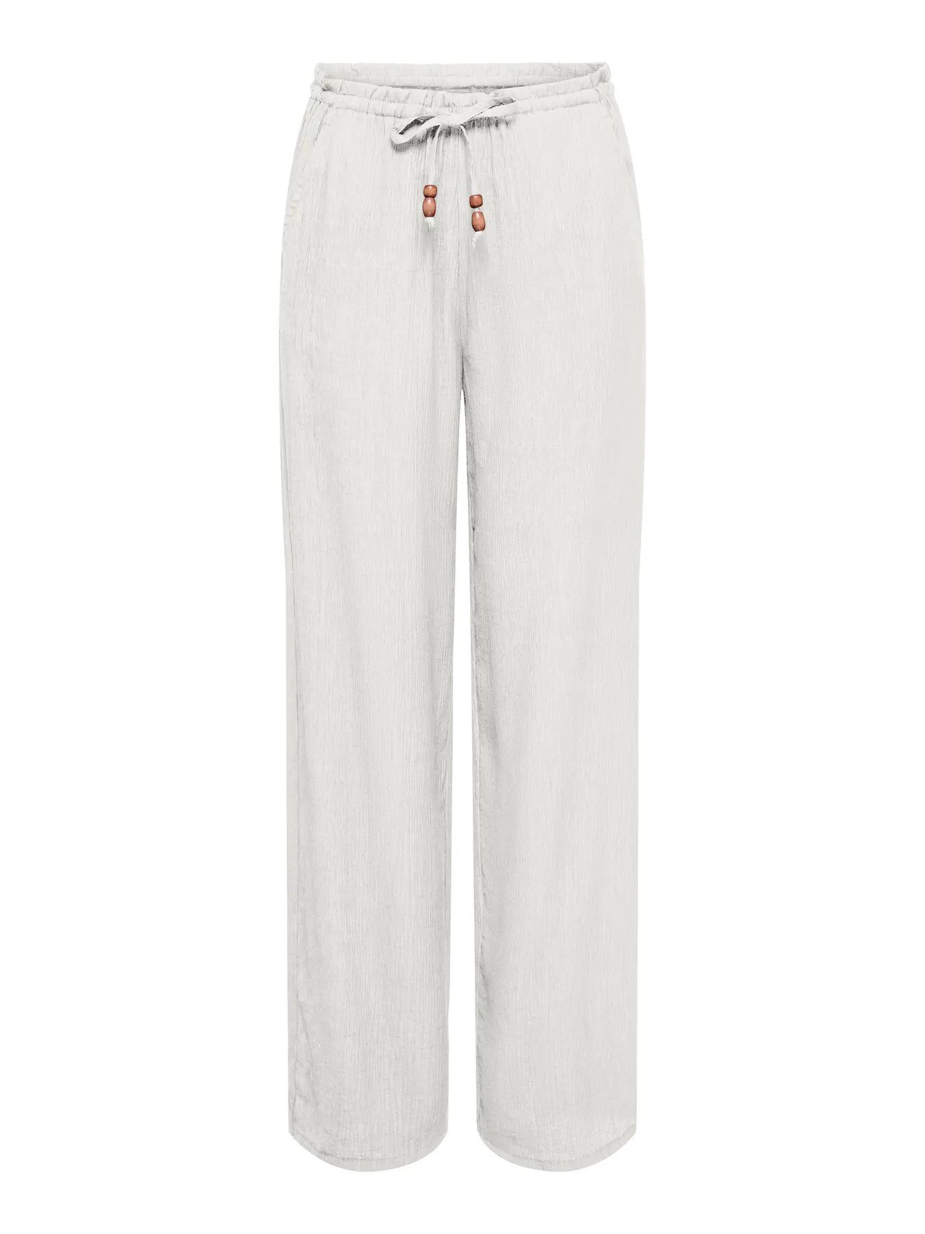 Only ONLNELE MW WIDE STRUCTURE PANT WVN Beyaz Kadın Pantolon