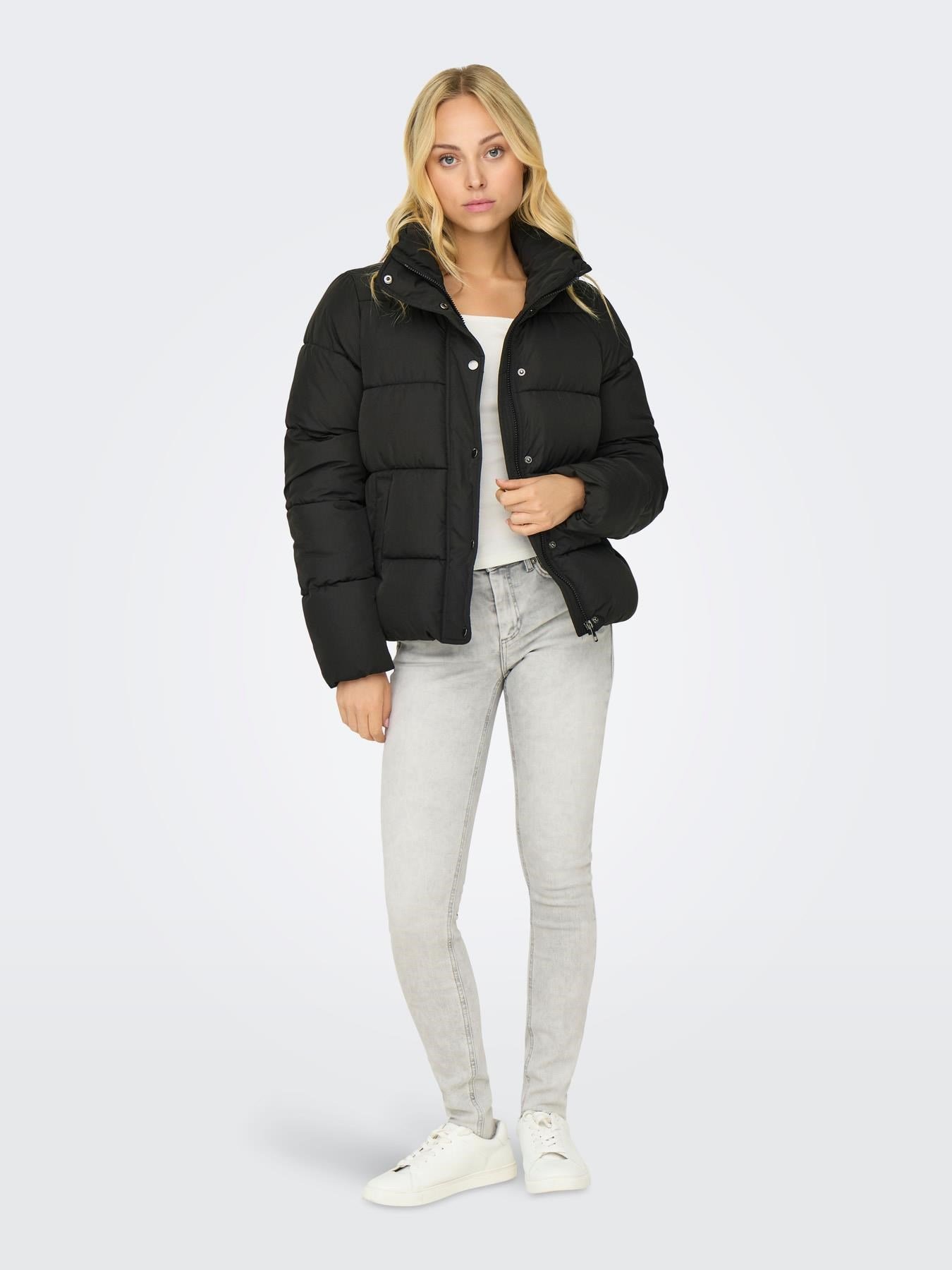 Only ONLNEWCOOL PUFFER JACKET OTW NOOS Siyah Kadın Ceket