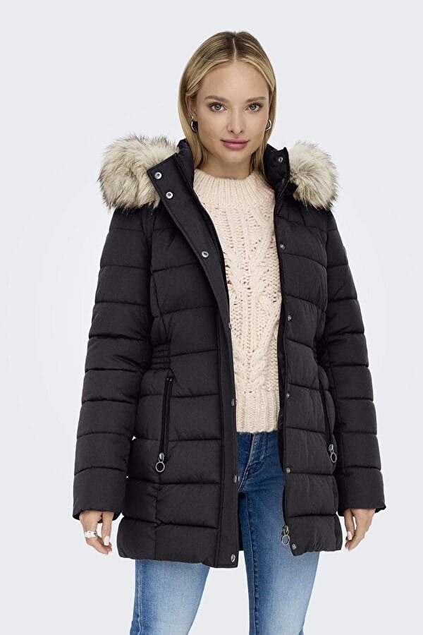 Only ONLNEWLUNA QUILTED COAT CC OTW Antrasit Kadın Ceket
