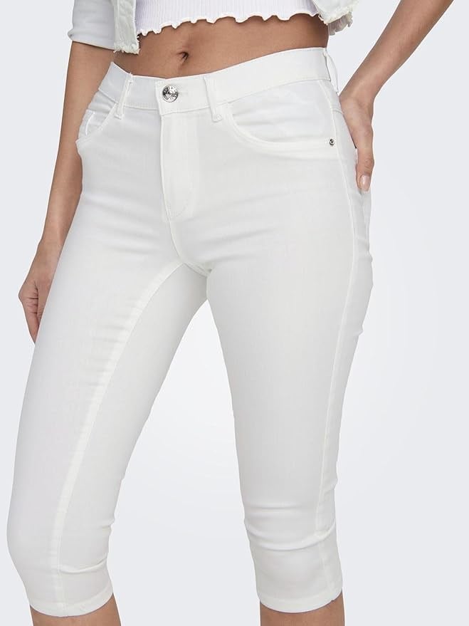 Only ONLRAIN LIFE REG SK KNICKERS DNM NOOS Beyaz Kadın Şort