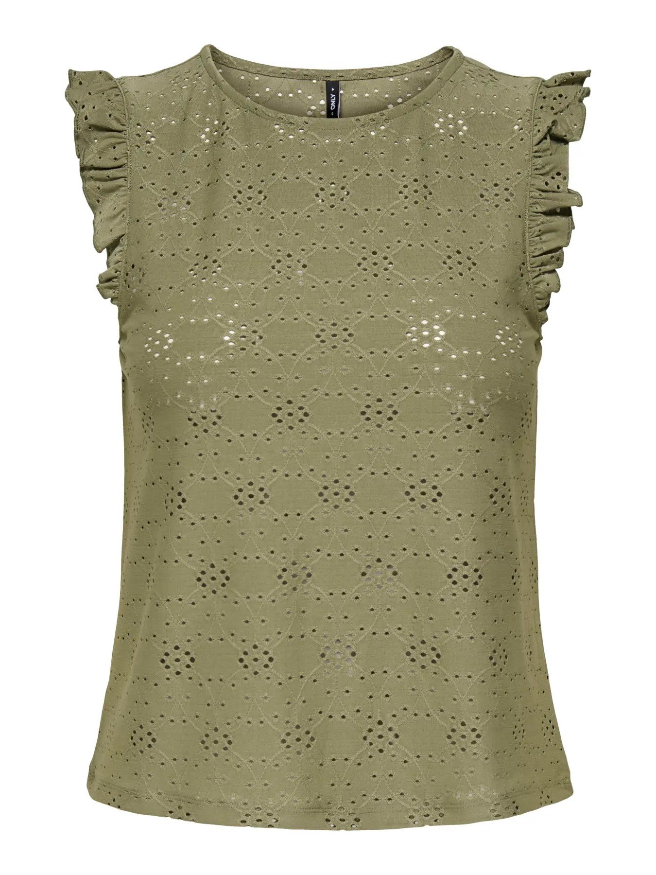 Only ONLSMILLA S/L FRILL TOP JRS Haki Kadın Bluz