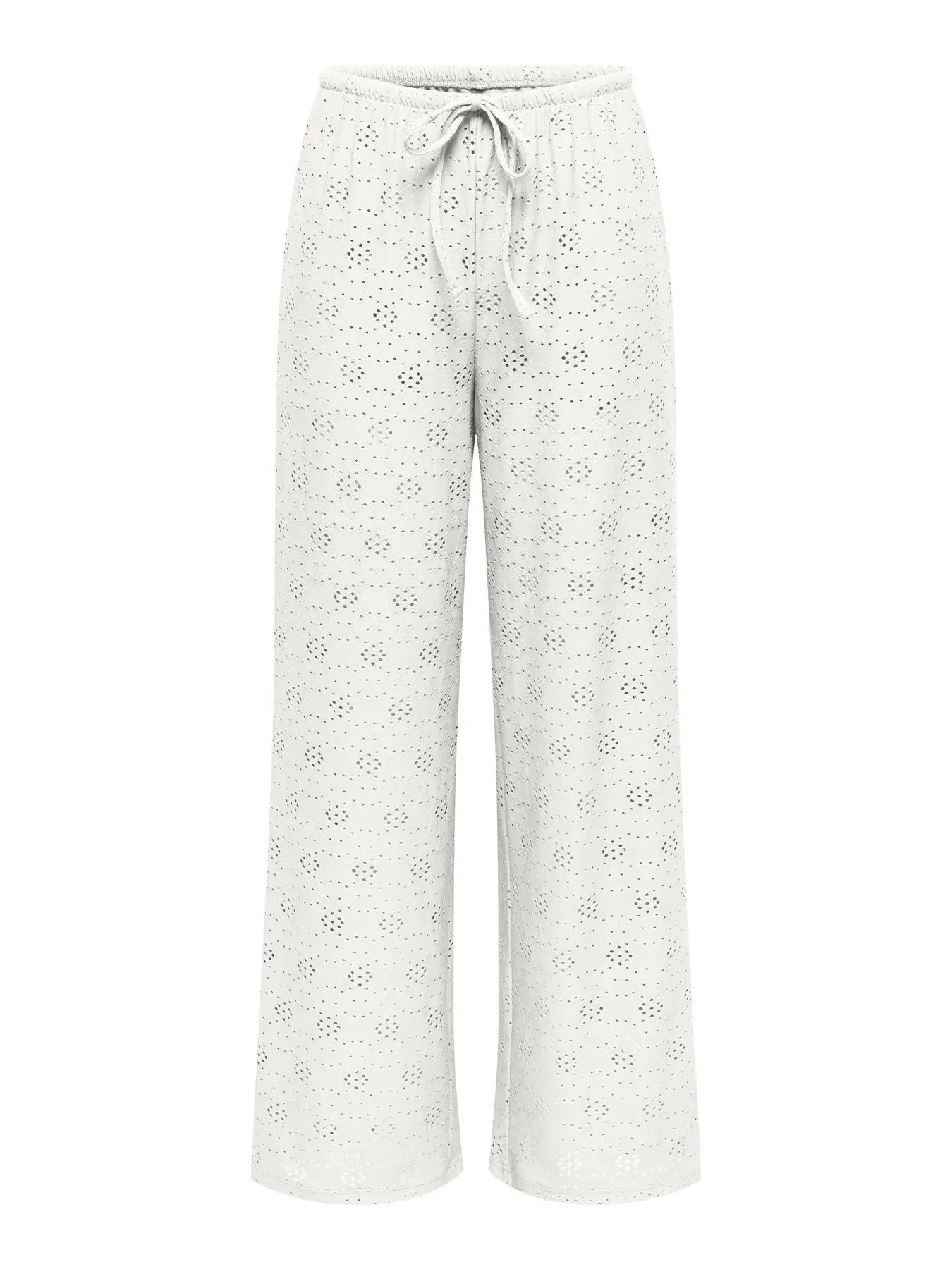 Only ONLSMILLA WIDE TIE PANT JRS Beyaz Kadın Pantolon
