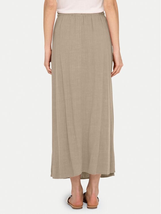 Only ONLSOLVI HW LINEN BL PB LON SKIRT CC PNT Bej Kadın Etek