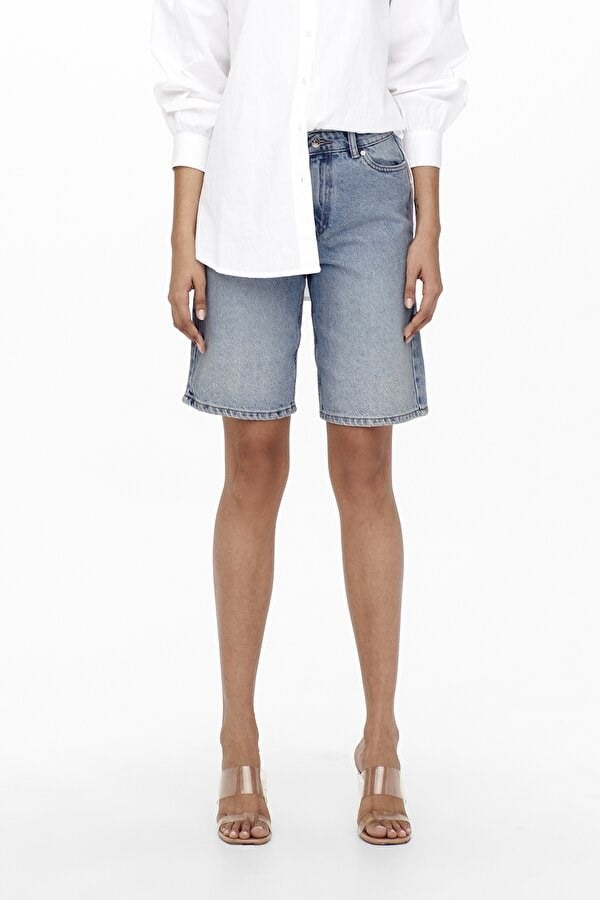 Only ONLSONNY HW WIDE DNM SHORTS NOOS Denim Kadın Şort