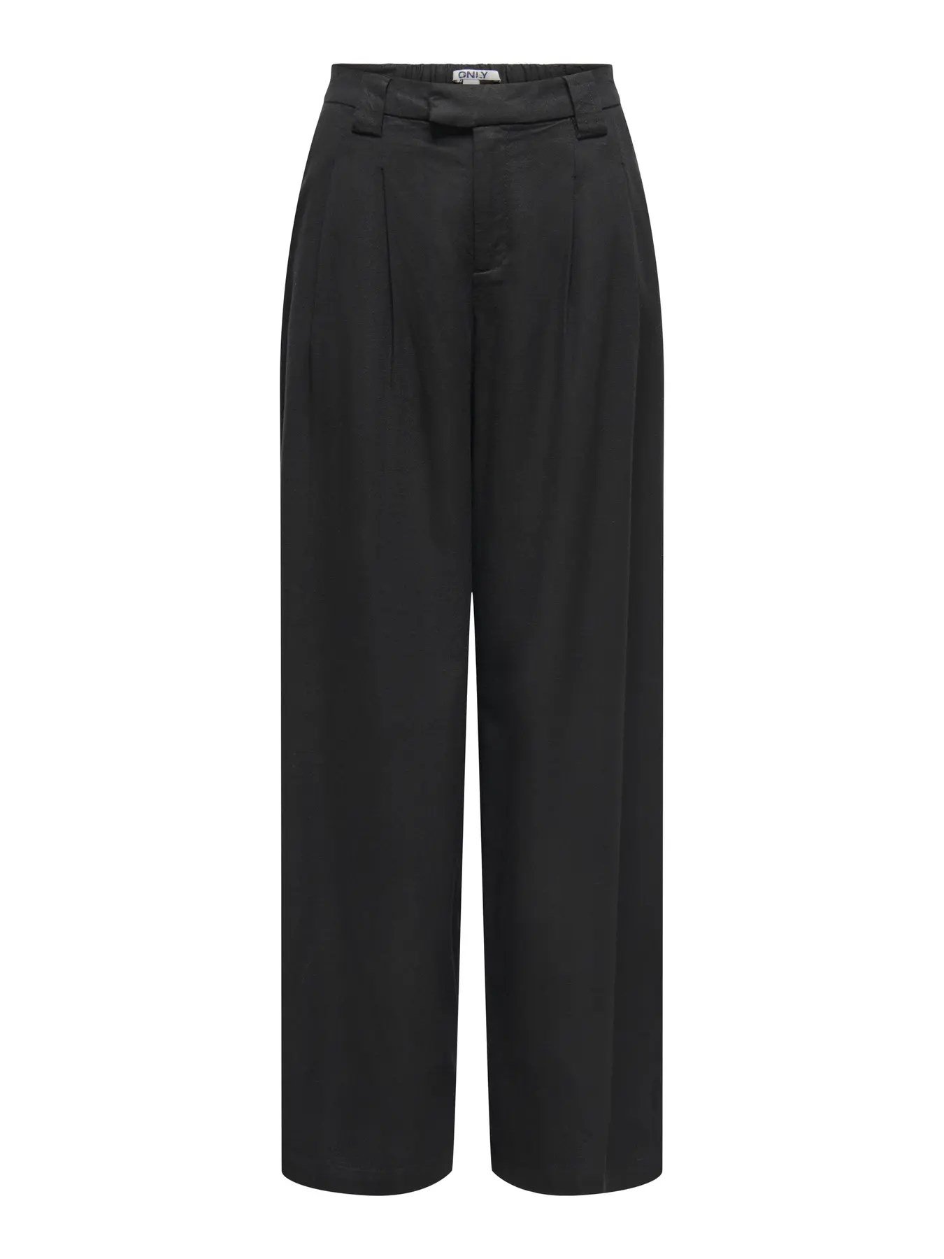 Only ONLSVEA-GOA MW LINEN BL WIDE CC PNT Siyah Kadın Pantolon
