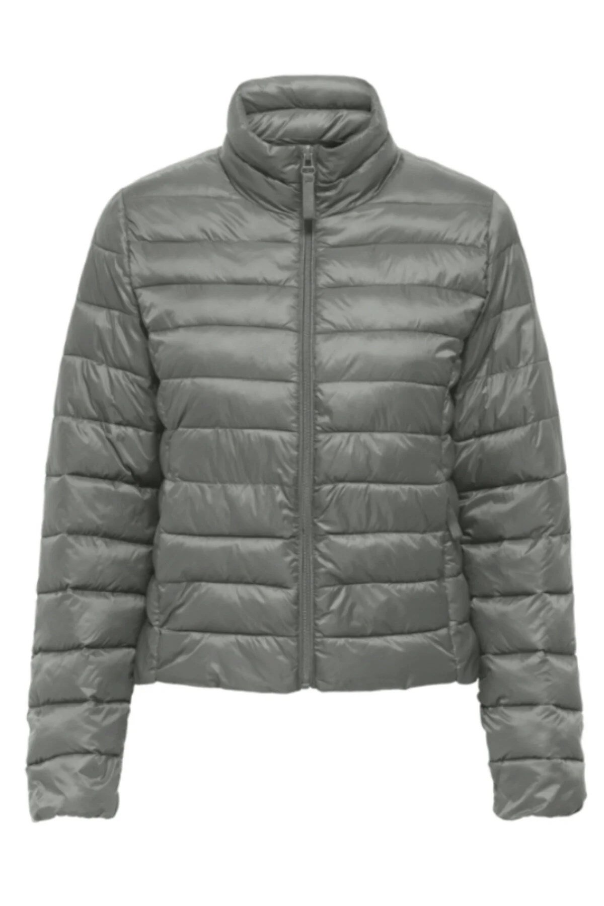 Only ONLTAHIA LW QUILTED HOOD JKT NOOS OTW Gri Kadın Ceket