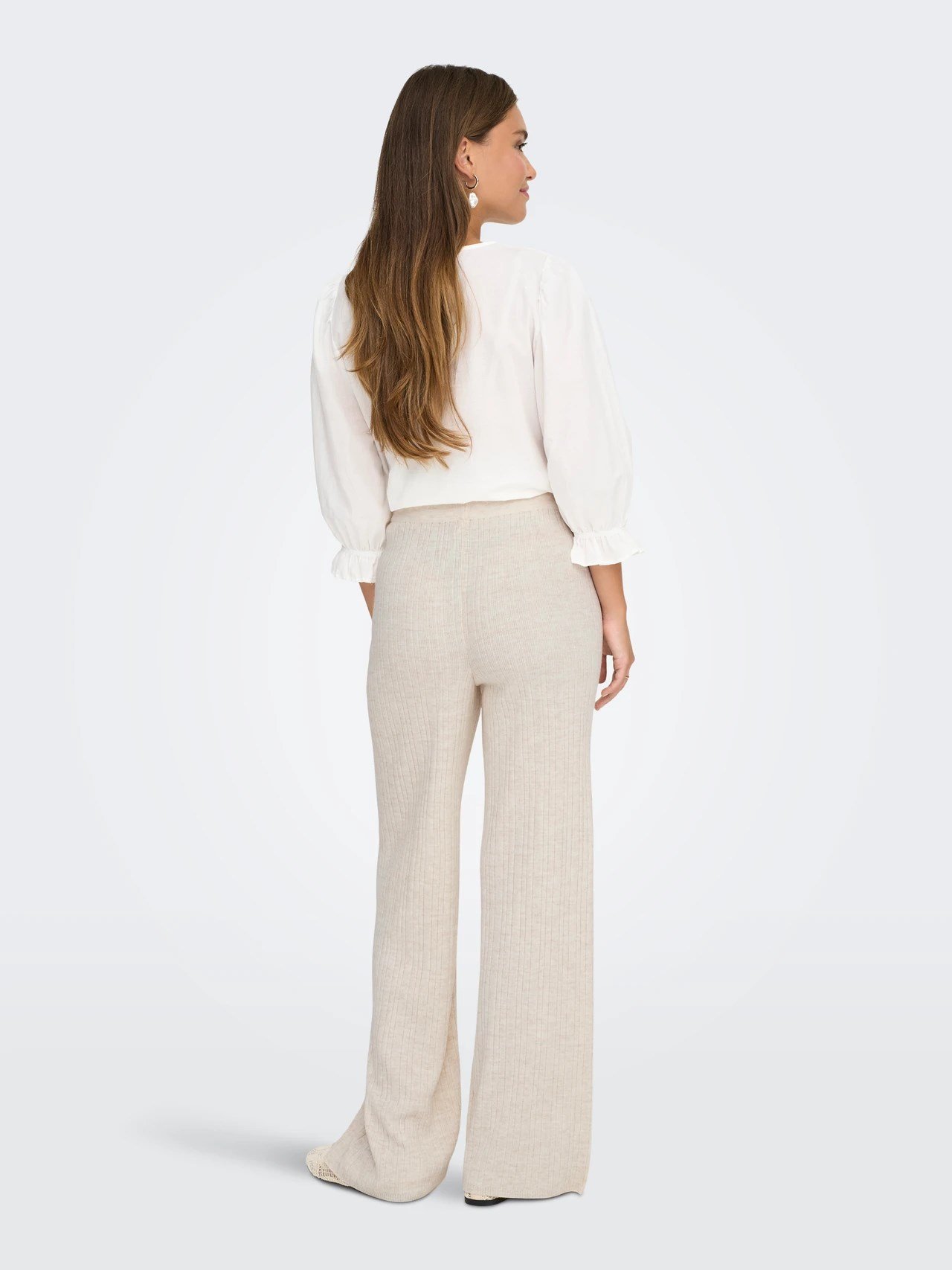Only ONLTHEA PANT KNT Bej Kadın Pantolon
