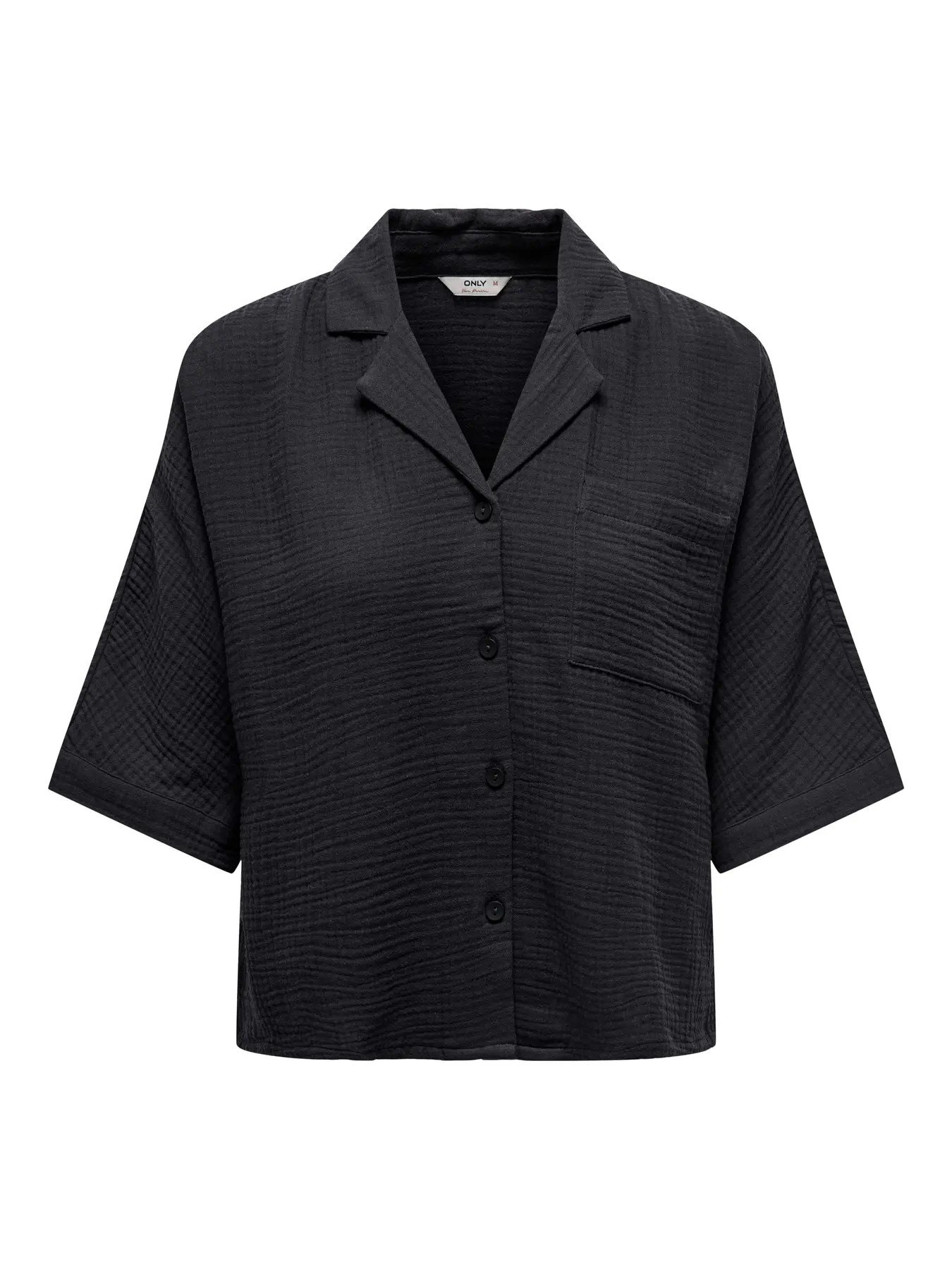 Only ONLTHYRA SS SHIRT NOOS WVN Antrasit Kadın Gömlek