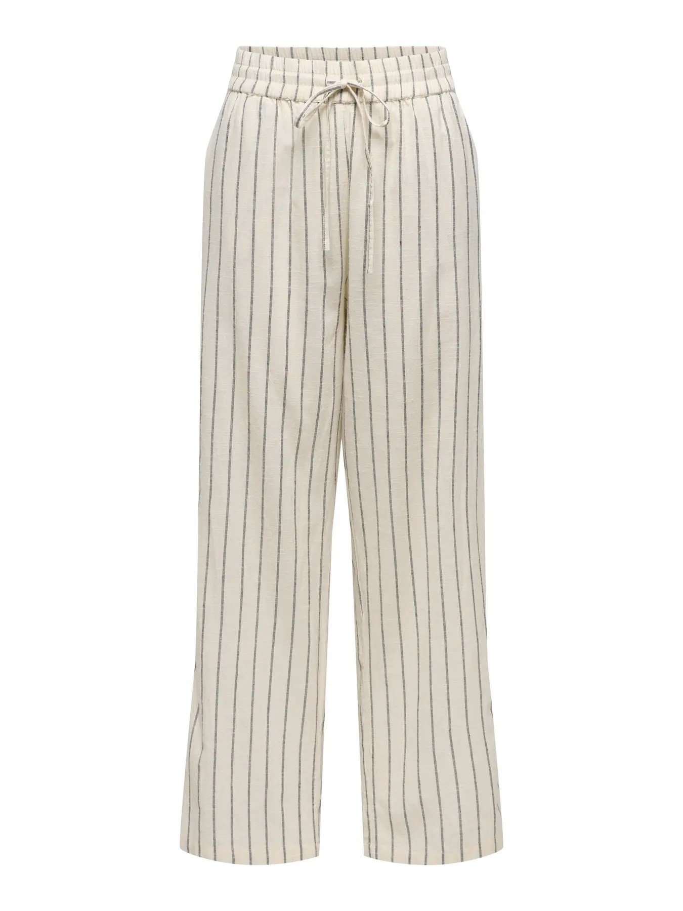 Only ONLTIZANA STRIPE LOOSE PANTS WVN NOOS Bej Kadın Pantolon