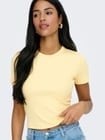 Only ONLVAL S/S O-NECK TOP JRS NOOS Sarı Kadın T-Shirt