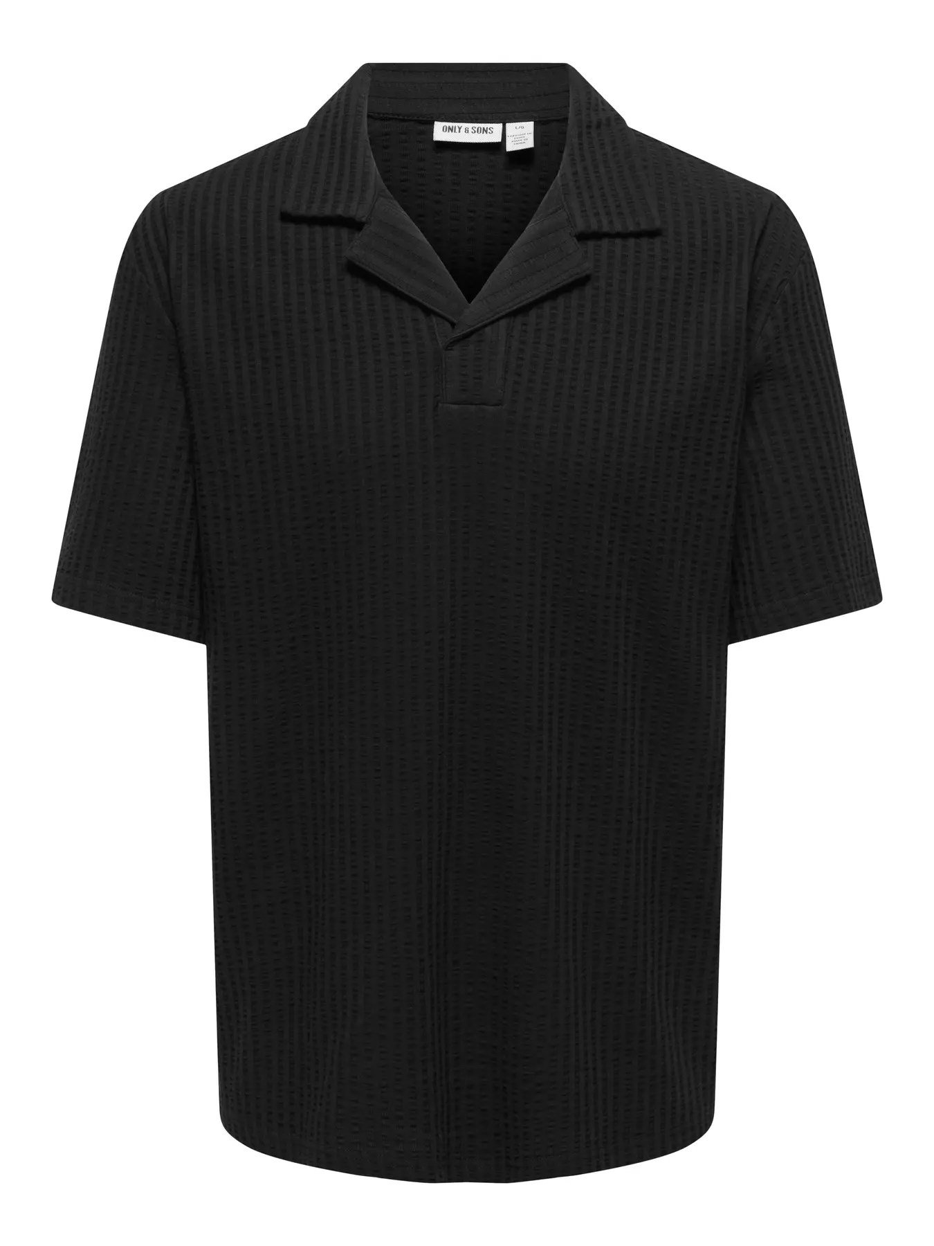 Only&Sons ONSAUSTIN RLX SS SEERSUCK RSRT POLO TEE Siyah Erkek Gömlek