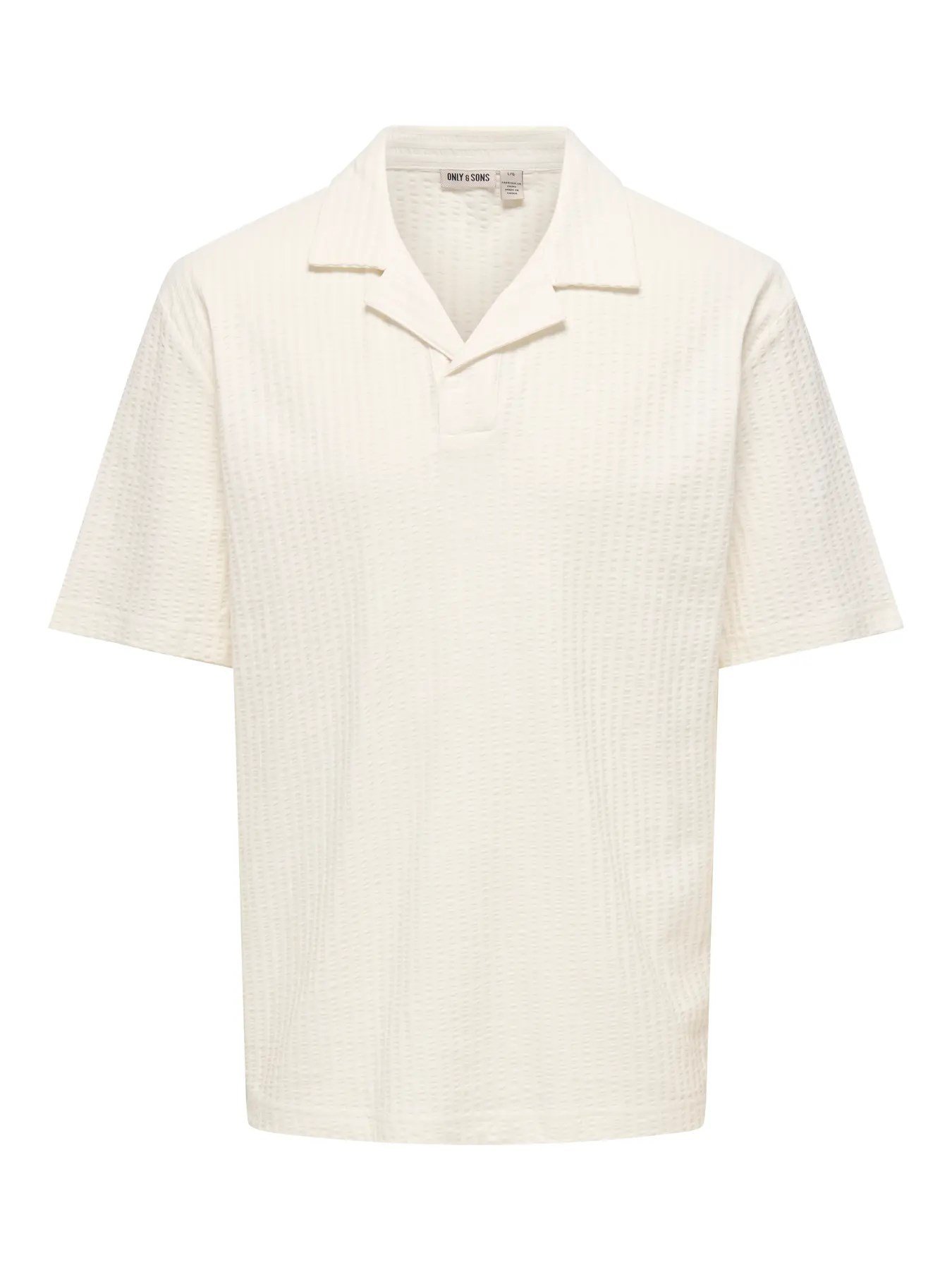 Only&Sons ONSAUSTIN RLX SS SEERSUCK RSRT POLO TEE Beyaz Erkek Gömlek